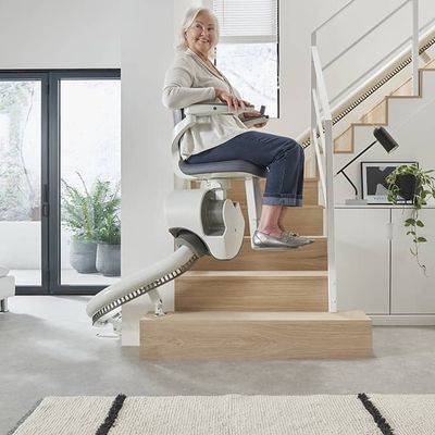 Flow X curved stairlift by ThyssenKrupp